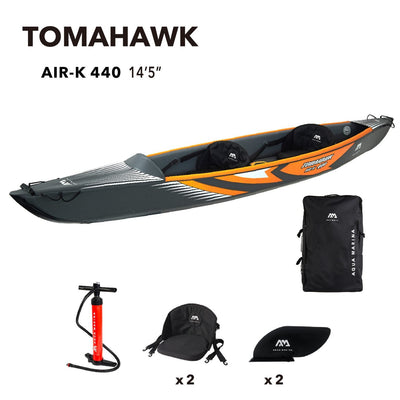 Aqua Marina TOMAHAWK AIR-K 440 Inflatable Kayak – 2-Person