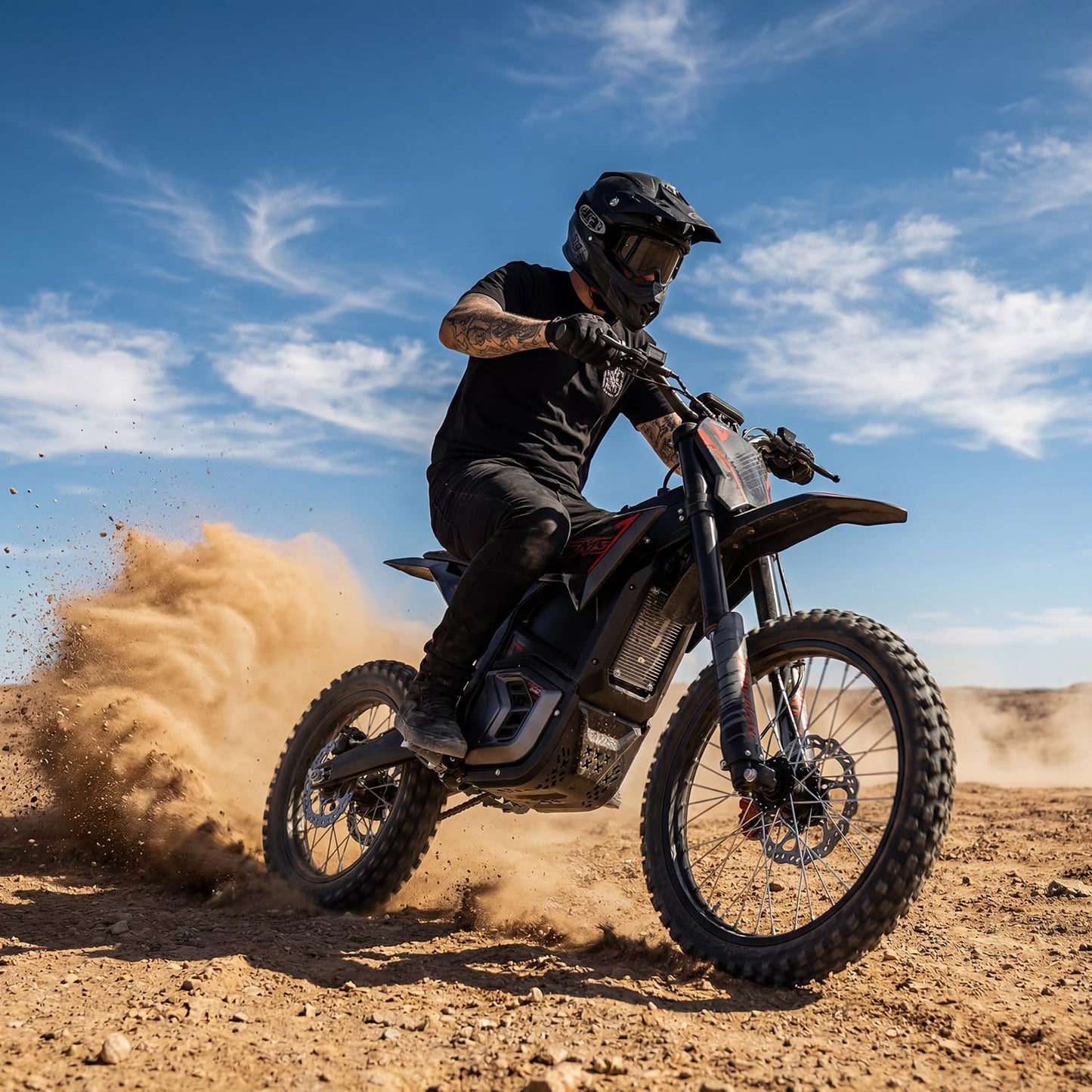 Electric Dirt Bike with Mid-Drive Motor 3840/5600W Peak,Electric Motorcycle 48V/60V 23.4Ah/27Ah Battery,Ul Certified Off-Road Motorcycle for Teens & Adults, Hydraulic Brakes & Dual Shock