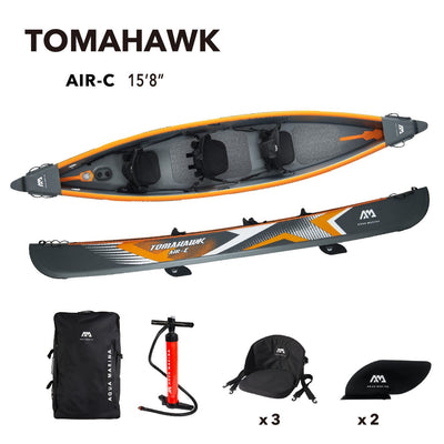 Aqua Marina TOMAHAWK AIR-C Inflatable Canoe – 3-Person