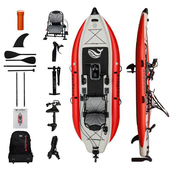 Nautiqua ARUBA Inflatable Fishing Pedal Kayak